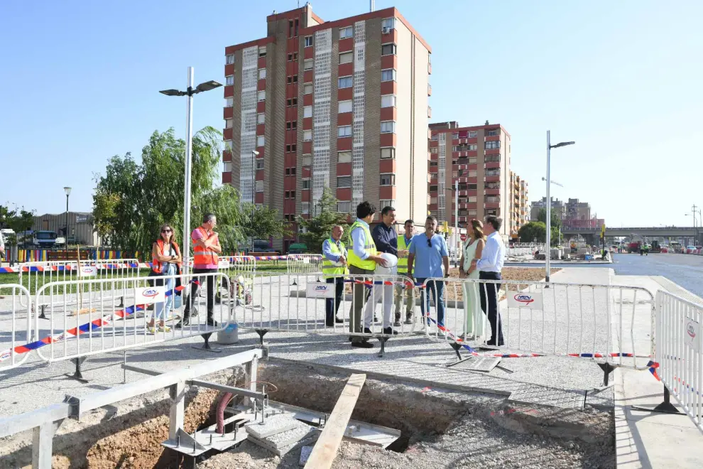 Foto de las obras de reforma integral de la avenida de Cataluña de Zaragoza