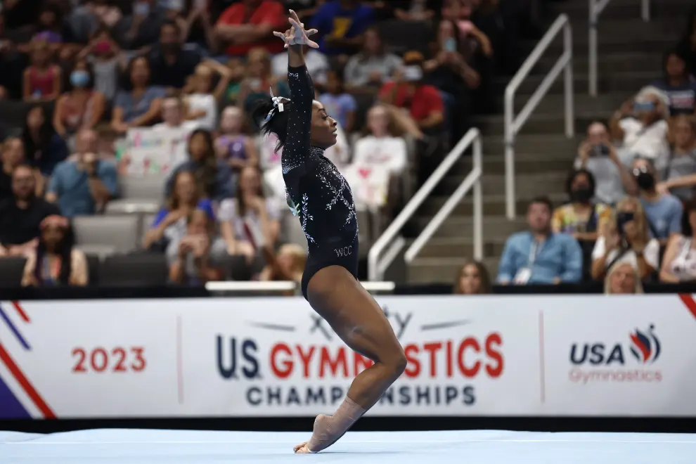 Simone Biles gana por octava vez el campeonato de gimnasia de Estados Unidos USA GYMNASTICS