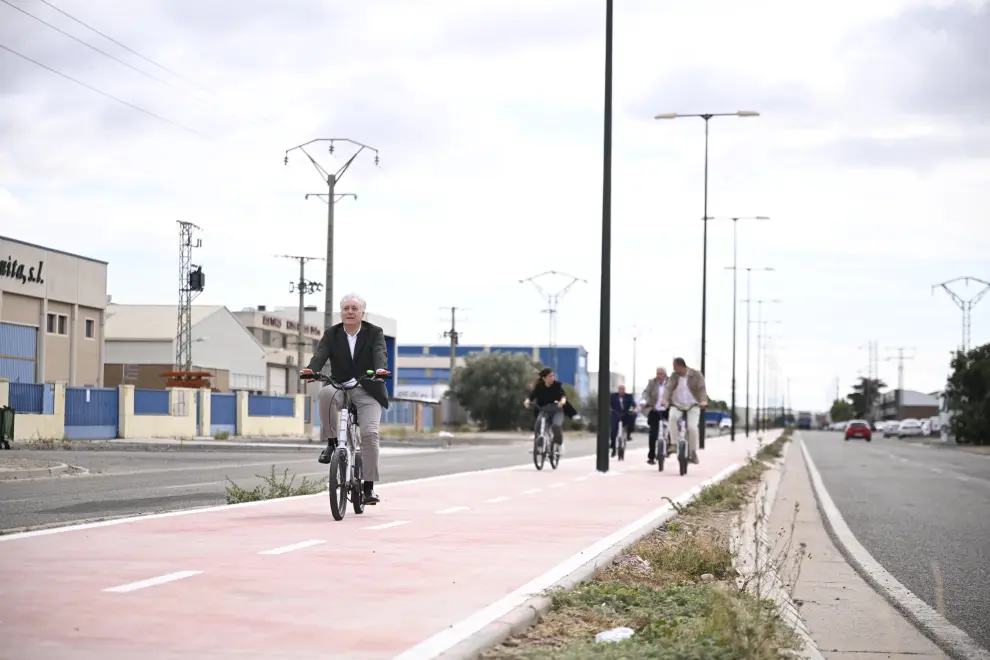 Presentación del nuevo tramo de 4,5 kilómetros de carril bici del Polígono Malpica