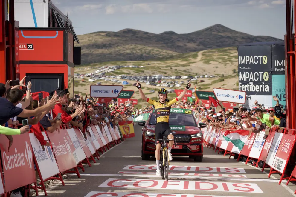 Sepp Kuss, ganador de la 6ª etapa de la Vuelta a España en el Observatorio de Javalambre
