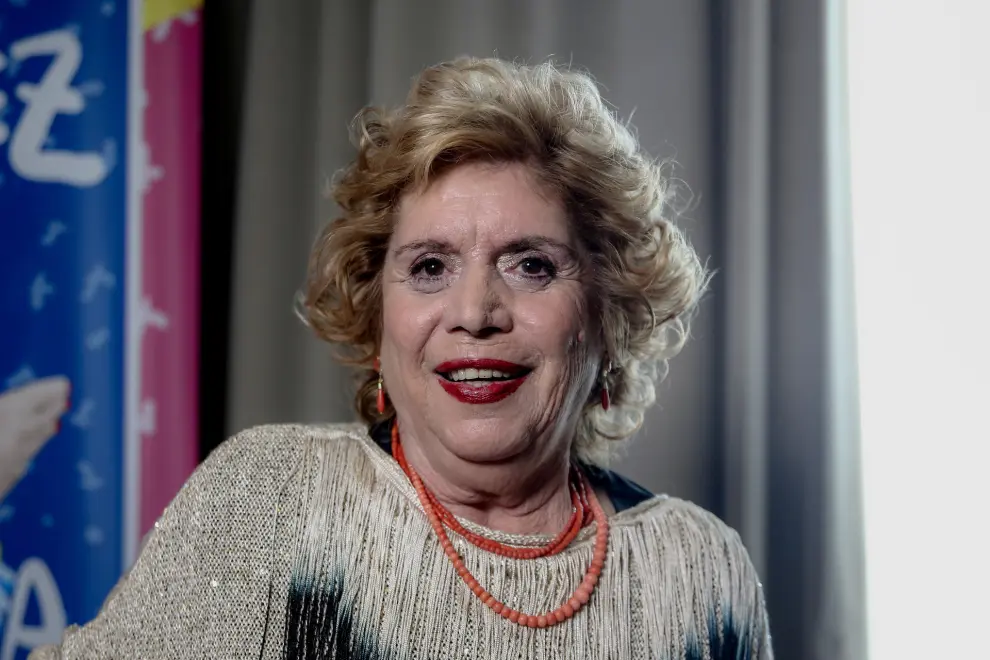 María Jiménez durante una entrevista en la que ha presentó su nuevo disco, 'La vida a mi manera', en Madrid.