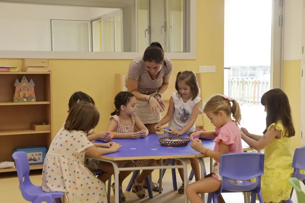 Vuelta al cole: inicio del curso escolar en el colegio María Zambrano de Parque Venecia en Zaragoza