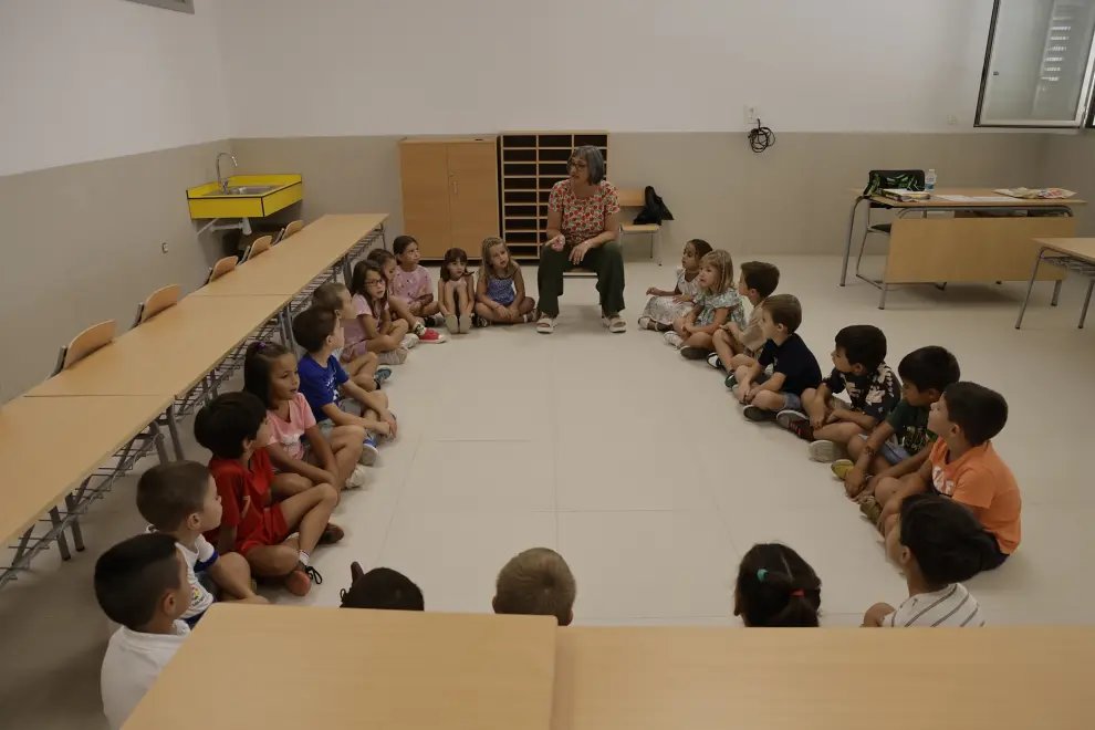 Vuelta al cole: inicio del curso escolar en el colegio María Zambrano de Parque Venecia en Zaragoza