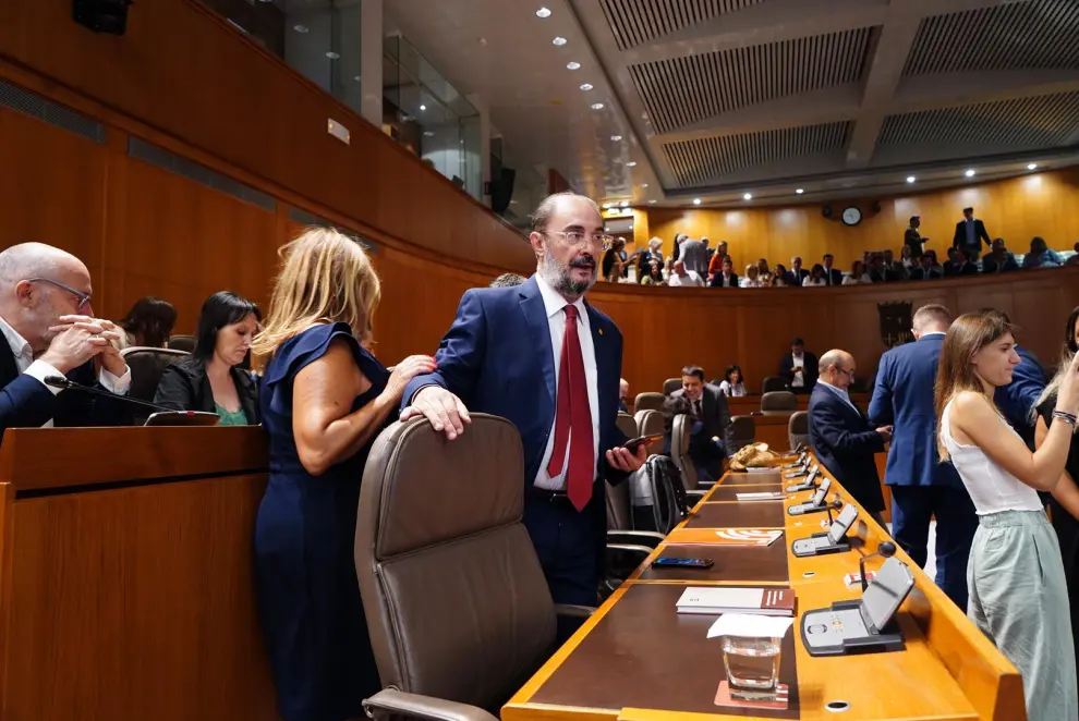 Sesión del primer pleno de la XI Legislatura de las Cortes de Aragón 2023