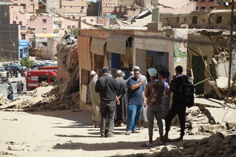 Terremoto en Marruecos: las calles de Amizmiz, situada a unos 30 kilómetros del epicentro, en las faldas del Atlas