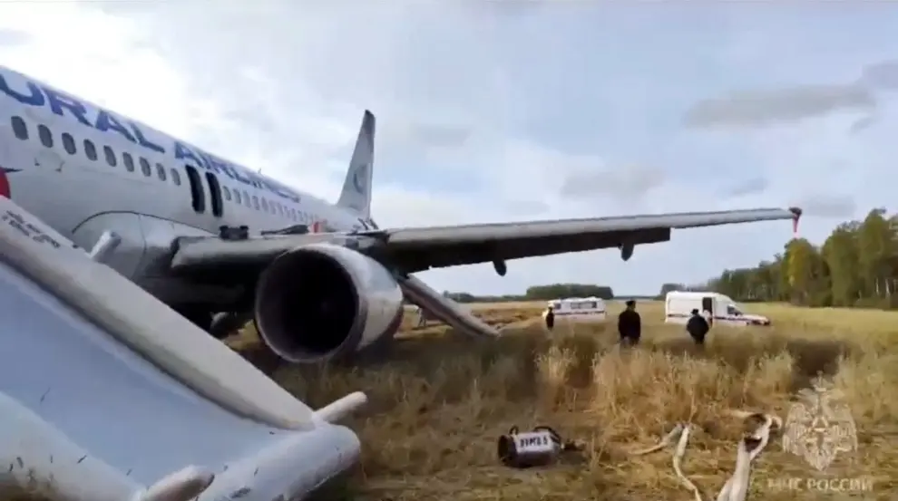 Aterrizaje de emergencia de un avión en Siberia