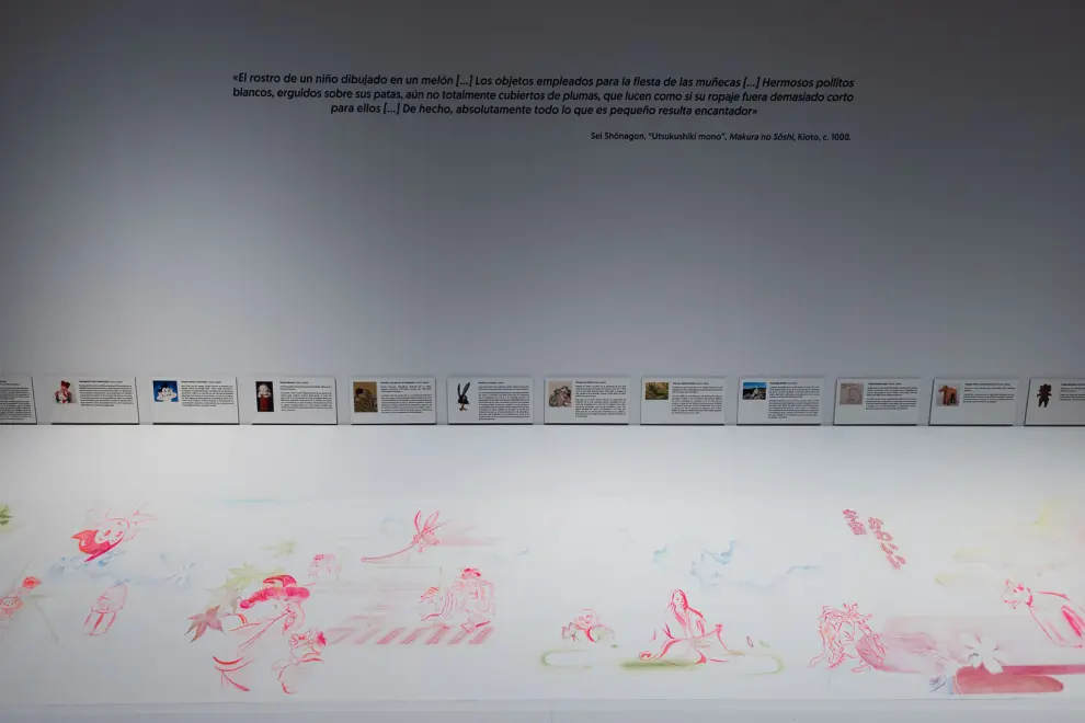 La muestra se compone de más de 50 piezas de 20 autores, entre las que se incluyen trabajos de algunos de los principales representantes de esta estética japonesa, entre ellos la zaragozana Ira Torres.