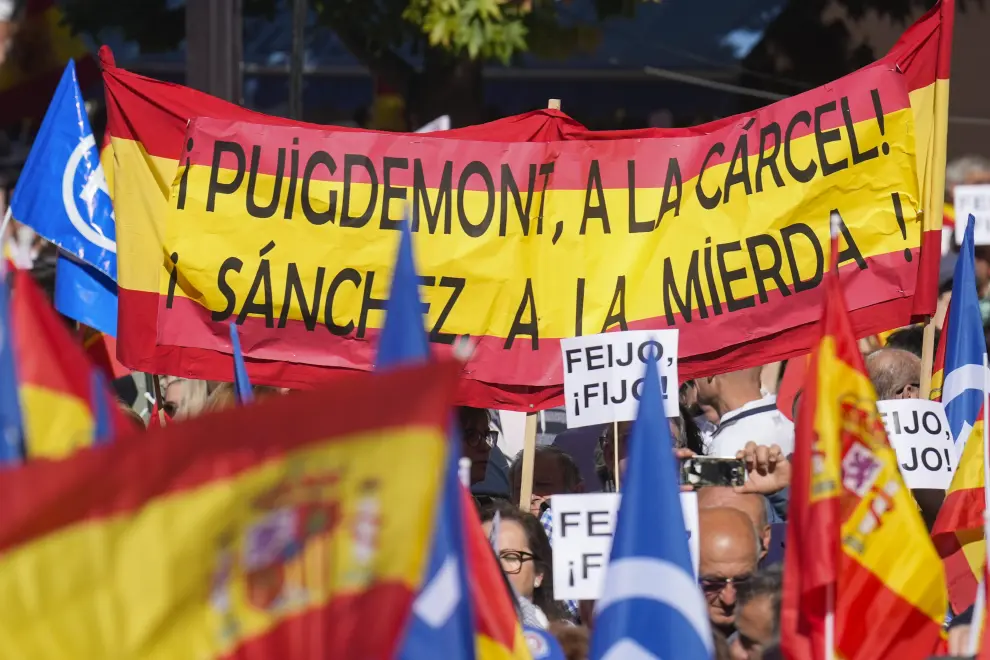 Manifestación en Madrid en contra de una posible aministía a independentistas catalanes.