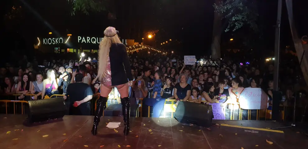 Fiestas del Pilar 2023: concierto de Leticia Sabater en el Quiosco del Parque Bruil de Zaragoza