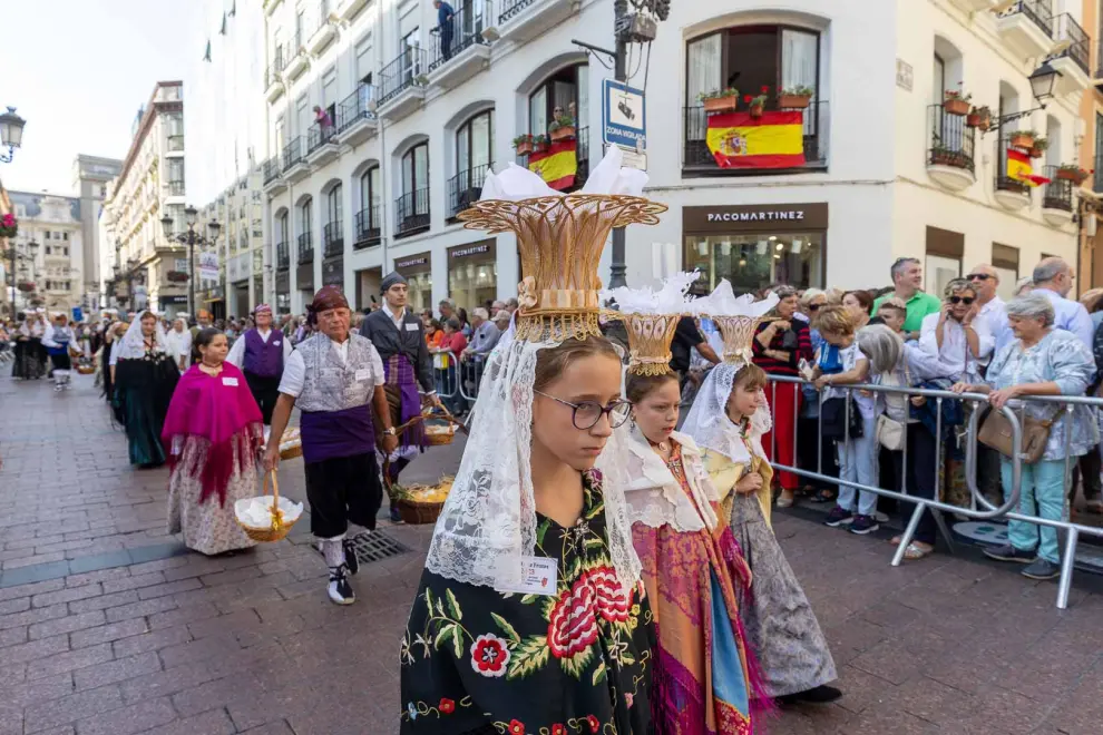 Fotos de la Ofrenda de Frutos en las Fiestas del Pilar de Zaragoza 2023.