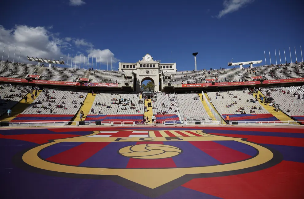 Foto del partido FC Barcelona-Real Madrid, en el Estadio Olímpico Lluis Companys