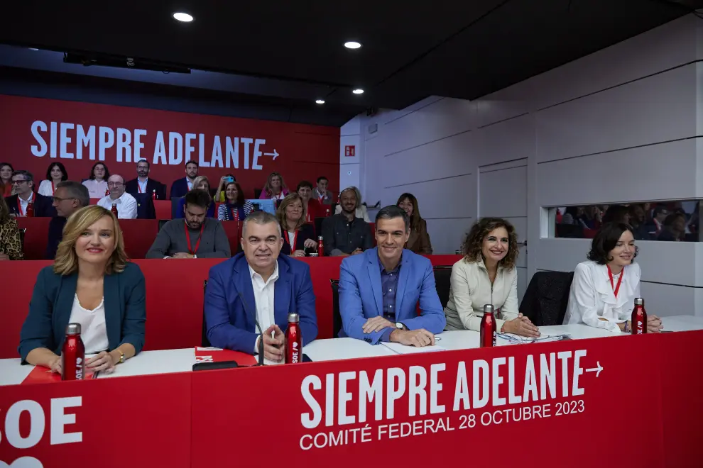 Reunión del Comité Federal del PSOE, con el presidente del Gobierno en funciones y líder socialista Pedro Sánchez