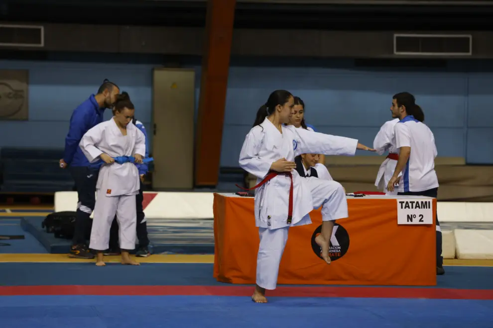 Foto de los campeonatos de Aragón cadete, júnior y sub-21 de kárate, en el Palacio de Deportes de Zaragoza