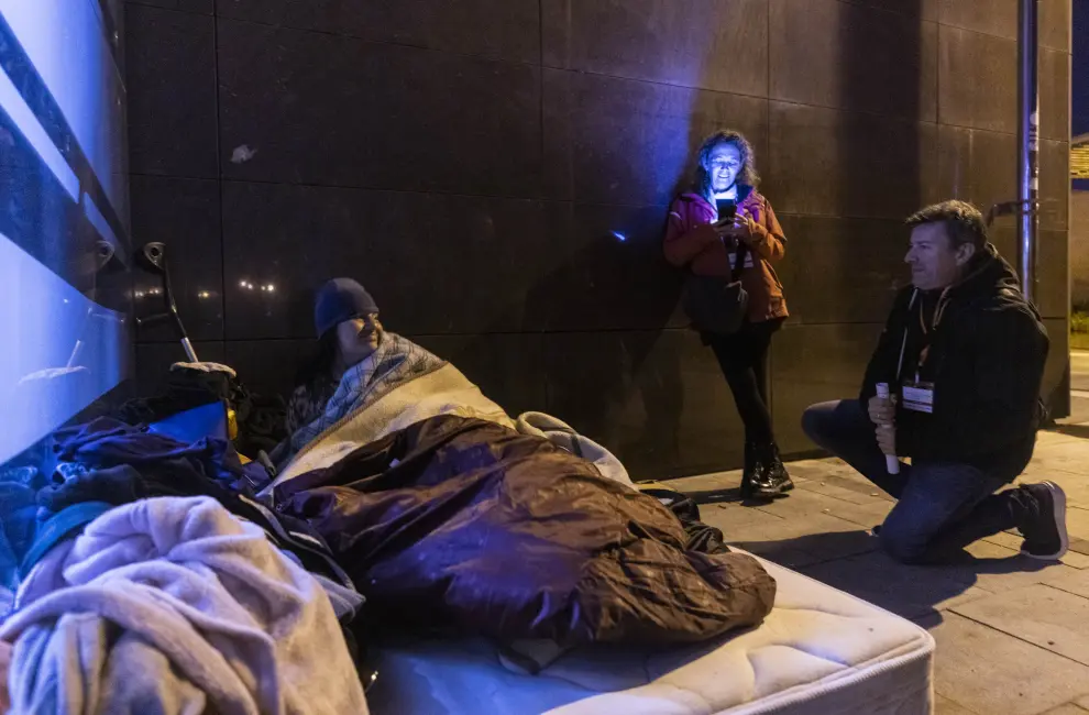 Recuento de personas sin hogar en las calles en Zaragoza