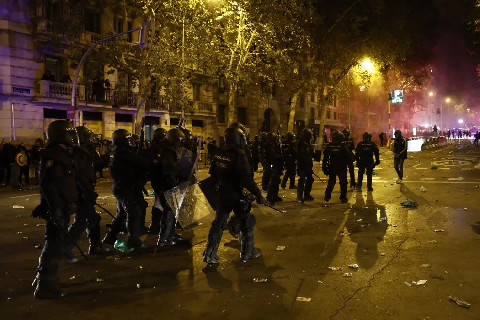 Disturbios en la protesta de este jueves en Madrid