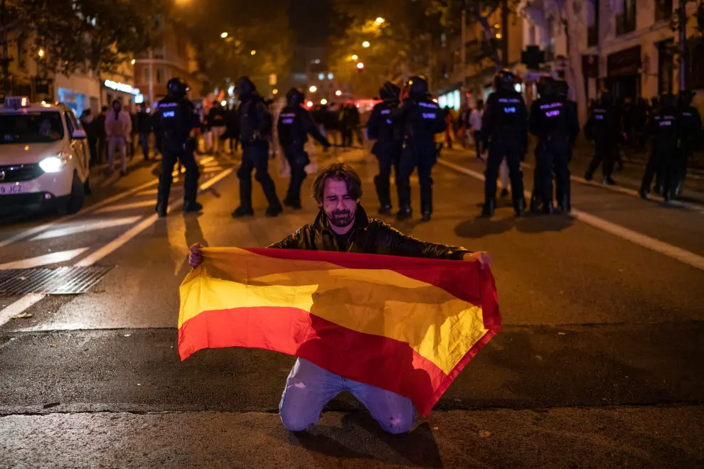 Disturbios en la protesta de este jueves en Madrid
