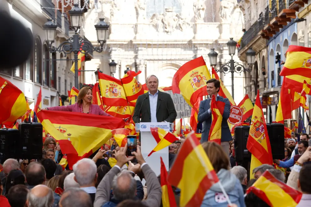 Manifestación contra la amnistía en Zaragoza