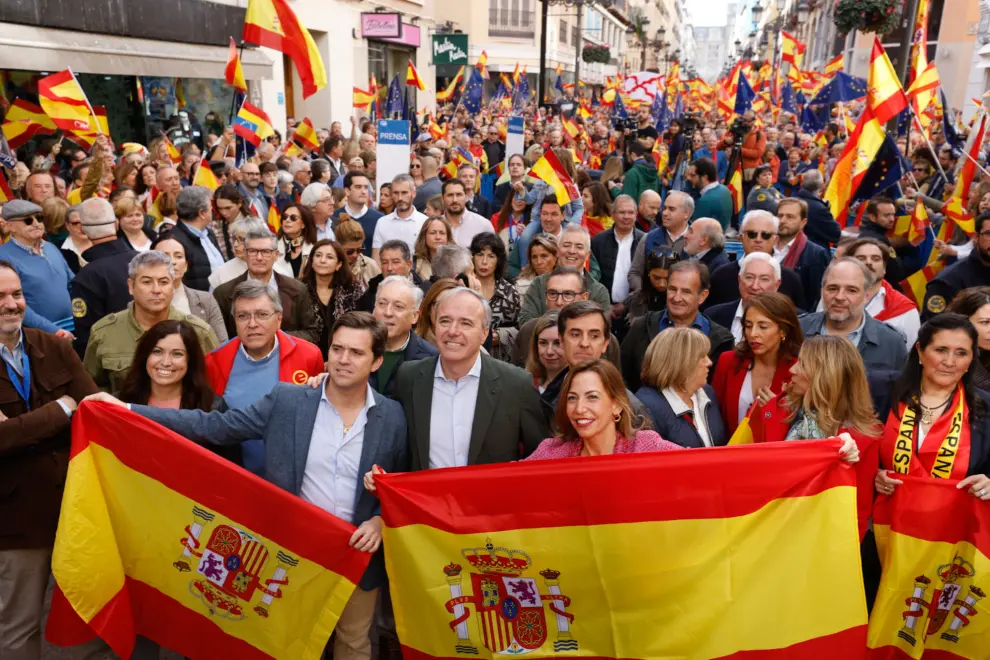 Manifestación contra la amnistía en Zaragoza