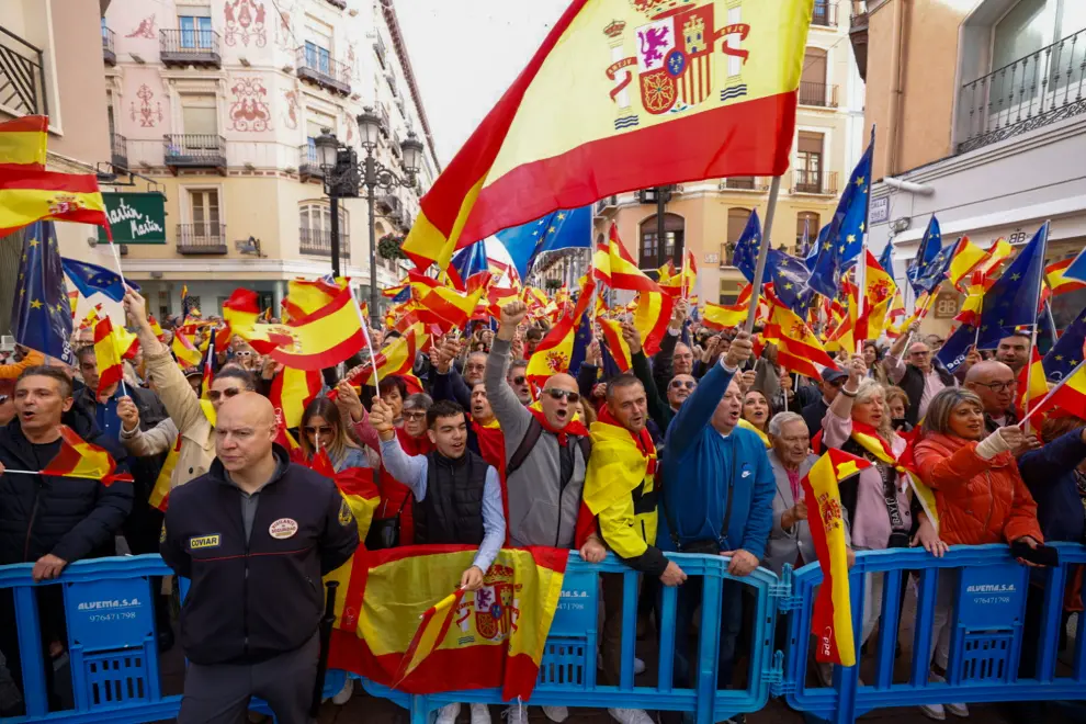 Manifestación en Zaragoza contra la amnistía