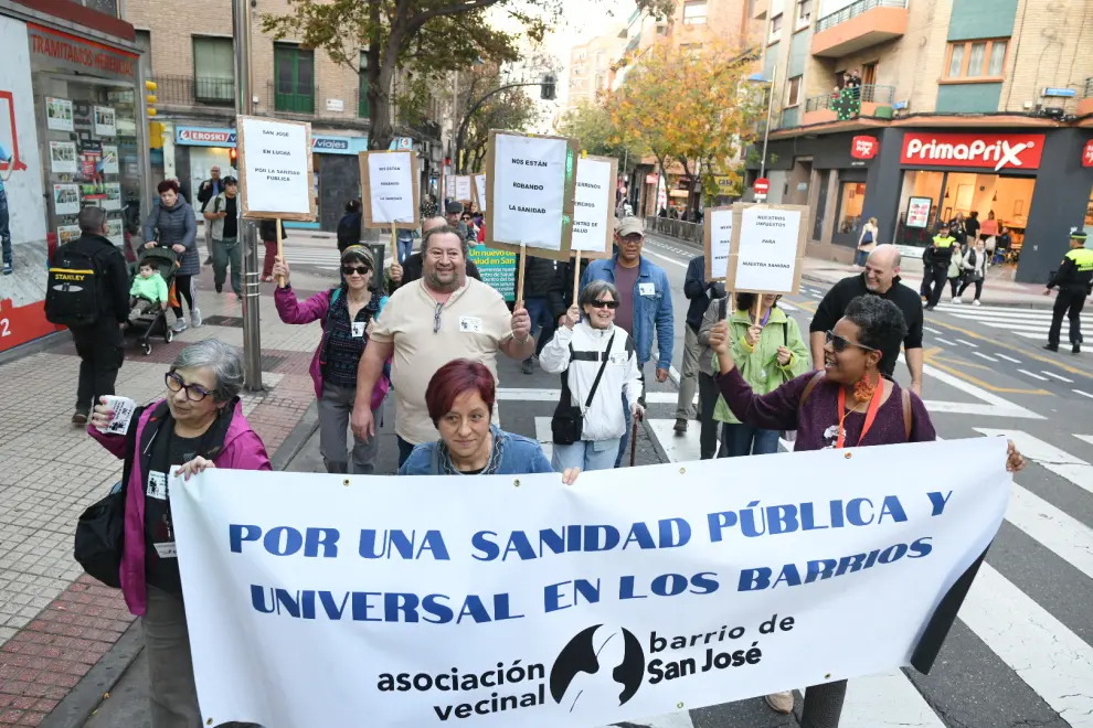 Marcha por un nuevo centro de salud en el barrio San José de Zaragoza