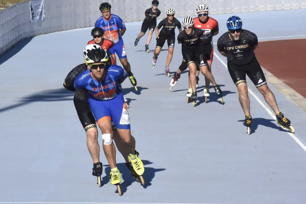 Inauguración oficial de la pista de patinaje de Huesca.