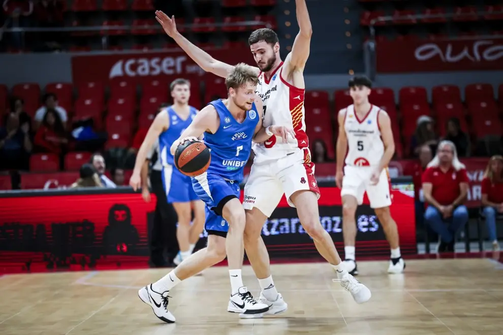 Partido Casademont Zaragoza-BC Kalev de la FIBA Europe Cup , en el pabellón Príncipe Felipe