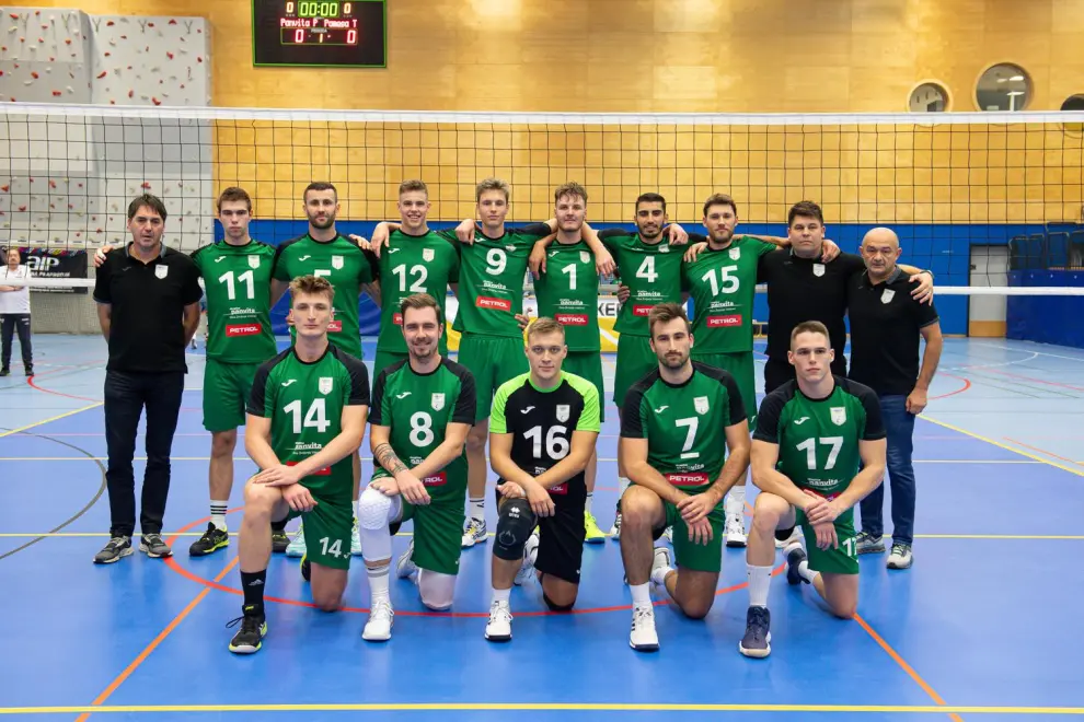 Partido Panvita Pomgrad-Pamesa Teruel Voleibol de la Challenge Cup europea, en la ciudad eslovena de Murska Sobota
