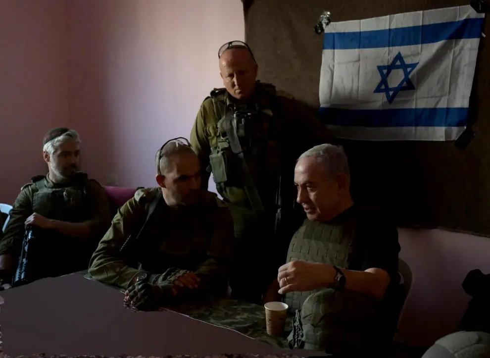 Netanyahu entra en la Franja de Gaza por primera vez desde que estalló la guerra.