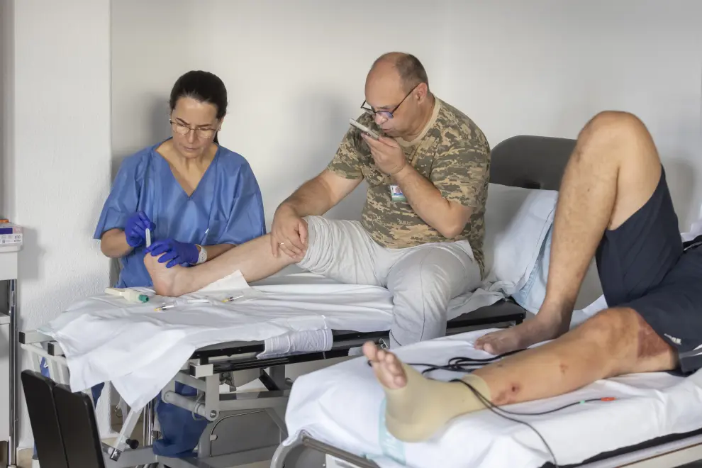 Los militares ucranianos atendidos en el Hospital Militar han estrenado una planta para 30 afectados y ahora hay 23.
