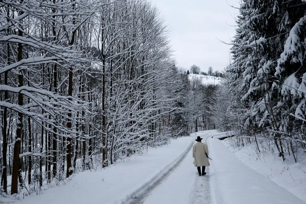Fuertes nevadas causan problemas en la República Checa.