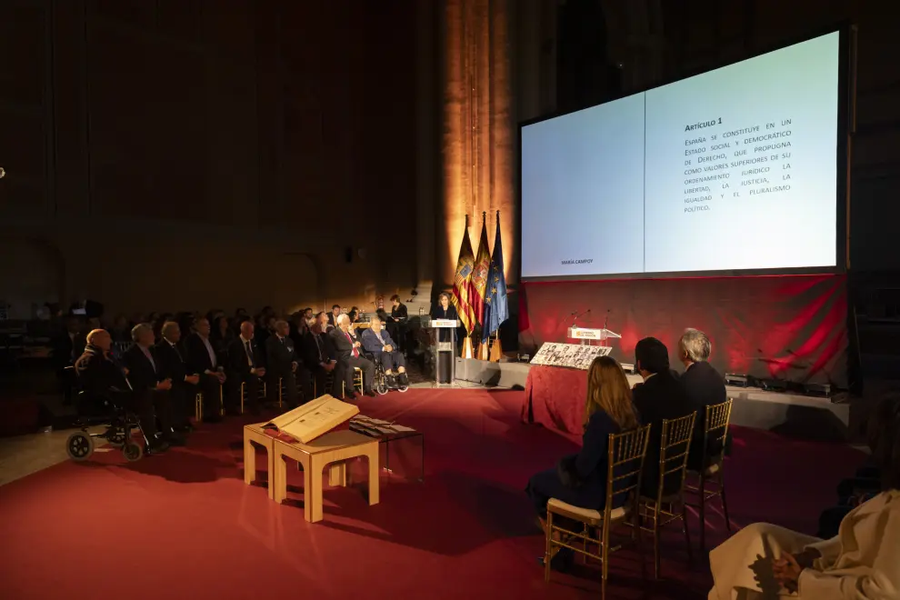 Homenaje de Aragón a sus diputados y senadores constituyentes