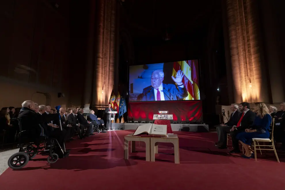 Homenaje de Aragón a sus diputados y senadores constituyentes