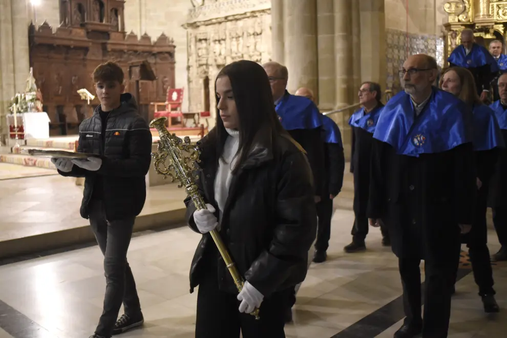 Celebración del Tota Pulchra en la catedral de Huesca.