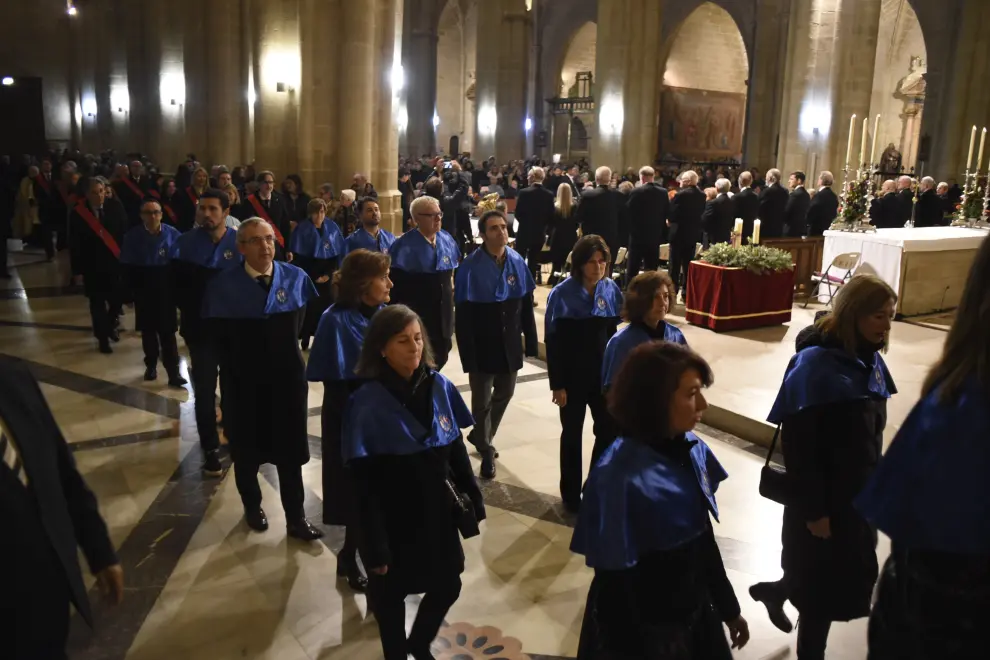 Celebración del Tota Pulchra en la catedral de Huesca.