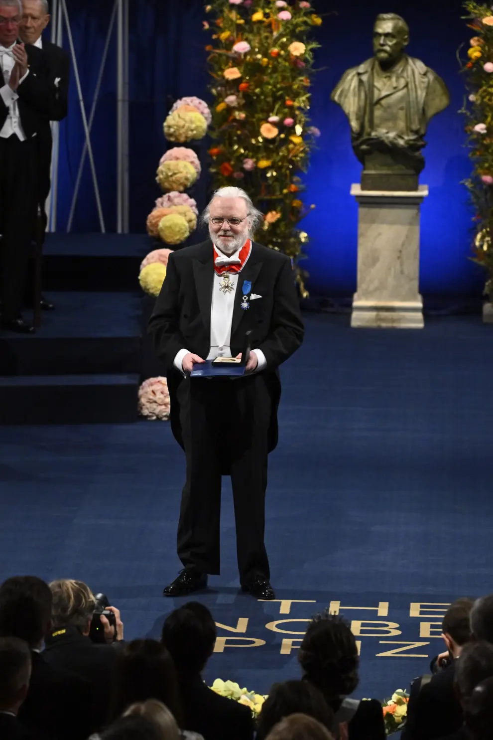 Stockholm (Sweden), 10/12/2023.- 2023 Nobel laureate in Physics Pierre Agostini during the Nobel Prize 2023 award ceremony at the Concert Hall in Stockholm, Sweden, 10 December 2023. (Suecia, Estocolmo) EFE/EPA/CLAUDIO BRESCIANI SWEDEN OUT
 SWEDEN NOBEL 2023 PRIZE CEREMONY