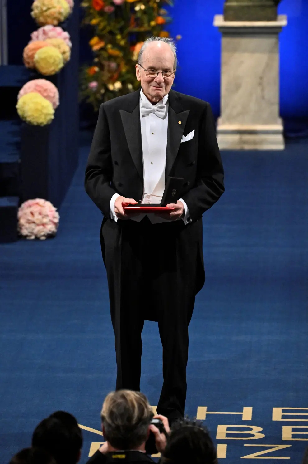 Nobel laureate in literature Jon Fosse at the Nobel Prize ceremony at the Concert Hall in Stockholm, Sweden on December 10, 2023. Claudio Bresciani/TT News Agency/via REUTERS      ATTENTION EDITORS - THIS IMAGE WAS PROVIDED BY A THIRD PARTY. SWEDEN OUT. NO COMMERCIAL OR EDITORIAL SALES IN SWEDEN. [[[REUTERS VOCENTO]]] NOBEL-PRIZE/
