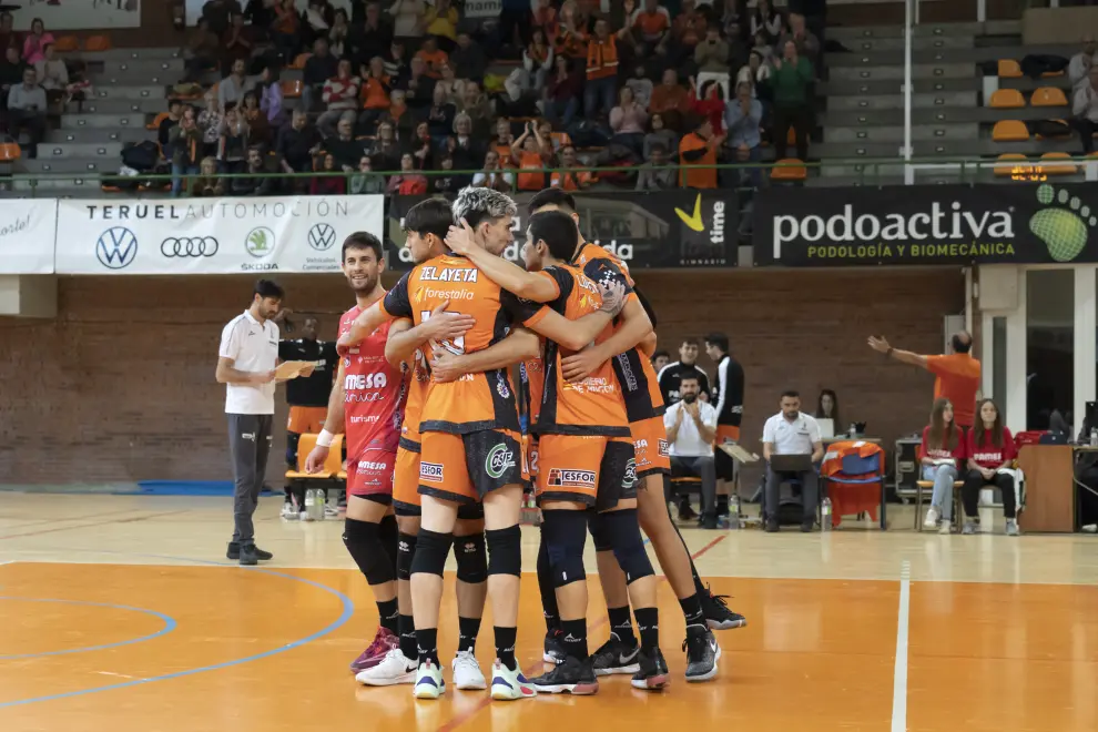 Partido Pamesa Teruel Voleibol-MÁV Elóre, de la Challege Cup, en Los Planos