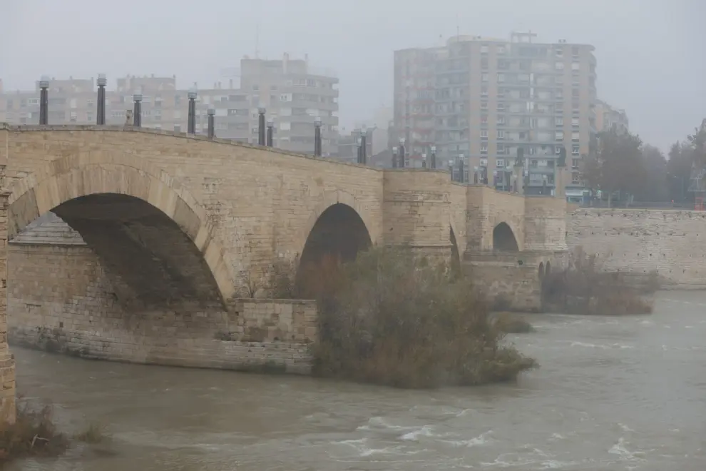 Niebla y frío en Zaragoza