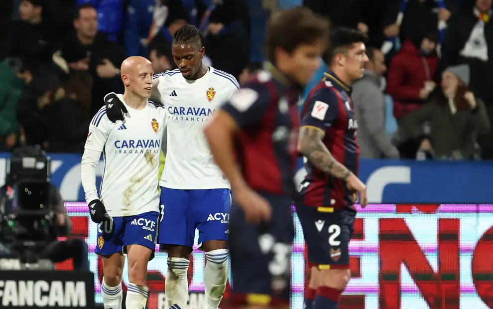 Partido Real Zaragoza-Levante, jornada 21 de Segunda División, en La Romareda