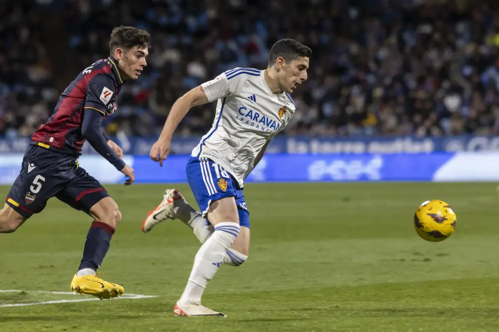 Partido Real Zaragoza-Levante, jornada 21 de Segunda División, en La Romareda