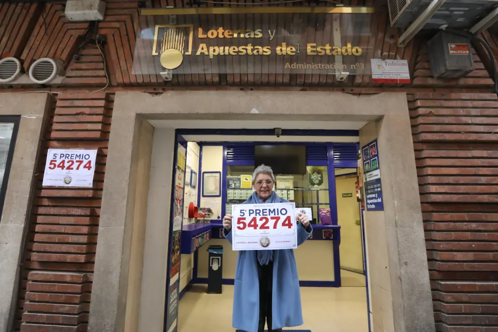 Agraciados con el quinto premio de la lotería de Navidad en Teruel