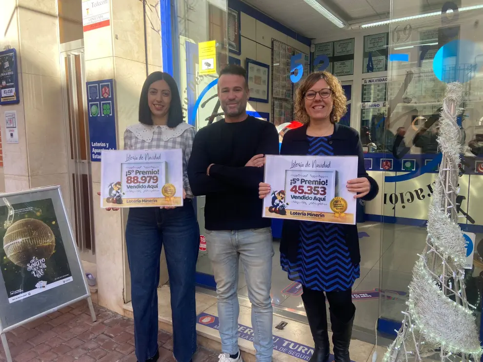 Dos quintos premios se han repartido desdé la administración de lotería número 1 de Andorra, Lotería Minerin