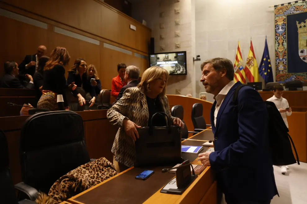 Pleno de las Cortes de Aragón del 22 de diciembre de 2023 para aprobar los presupuestos de 2024 del Gobierno de Jorge Azcón