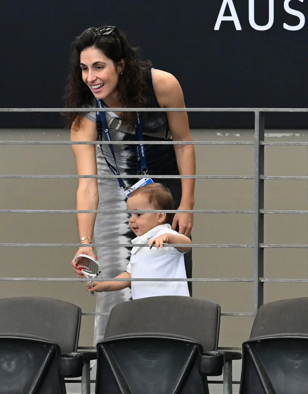 Rafael Nadal está en Brisbane con su mujer, Francisca Perelló y su hijo.
