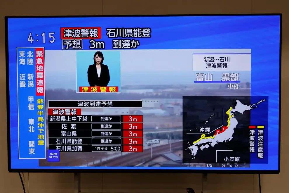 Terremoto en Japón que ha provocado la alerta de tsunami