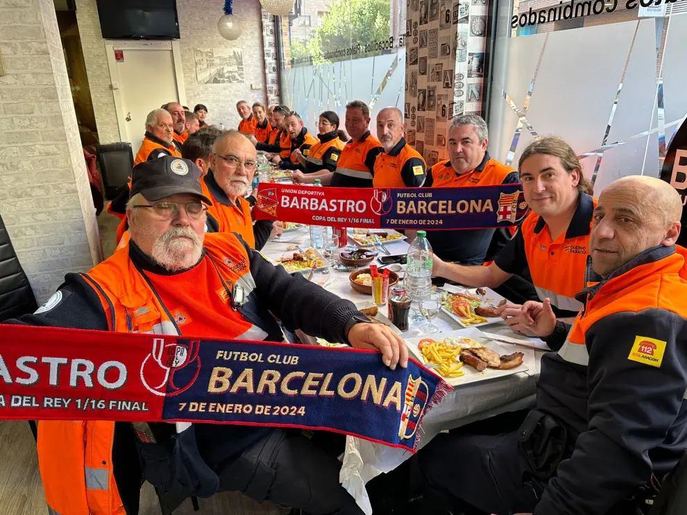 Expectación ante el partido de Copa del Rey entre el Barbastro y el Barça