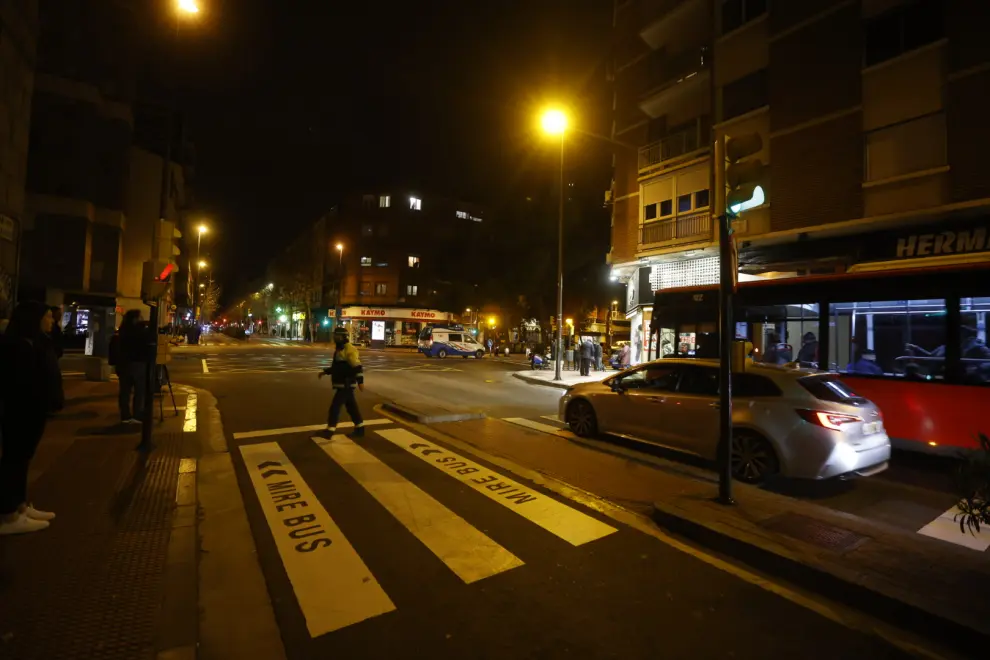 Atropello de un bus urbano en la avenida de Madrid de Zaragoza