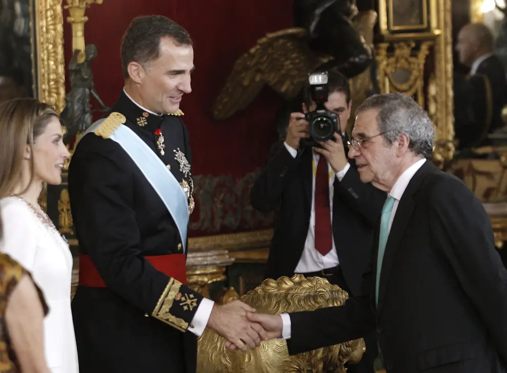 César Alierta, con los Reyes de España.