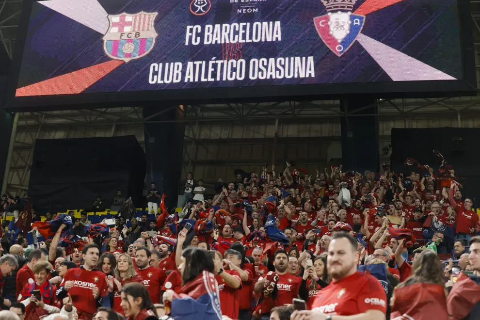 Partido FC Barcelona-Osasuna, segunda semifinal de la Supercopa 2024 en el estadio Al Awal Park en Riad