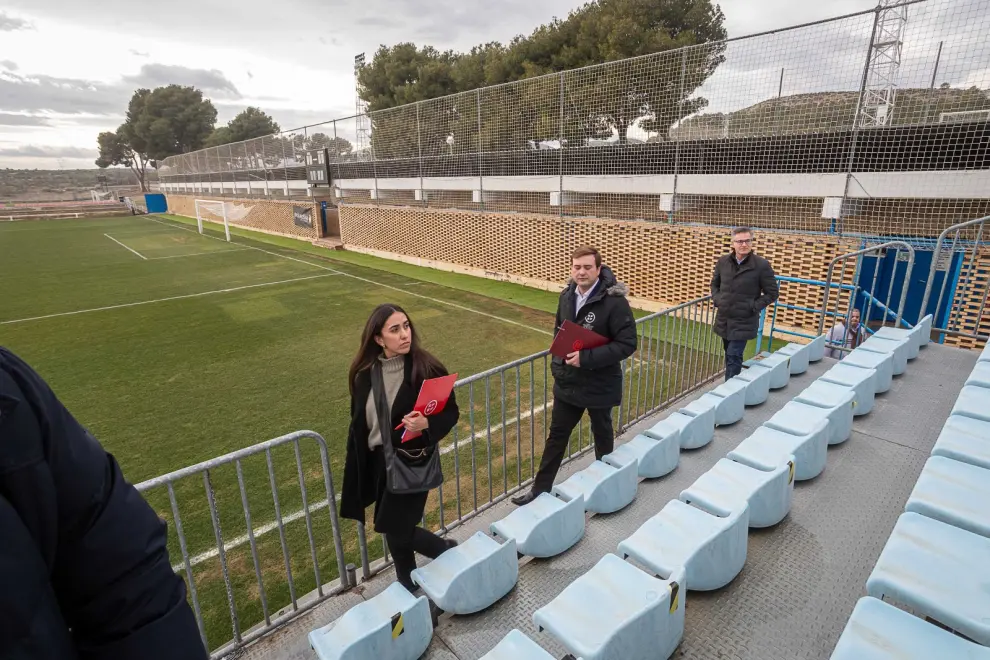 Visita de la RFEF a la Ciudad del Deporte de Zaragoza.